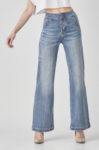 Heidi High Rise Trouser Flare Jean (Curvy)