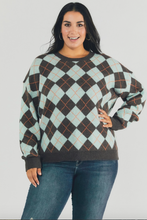 Load image into Gallery viewer, Parker Plaid Knit Sweater