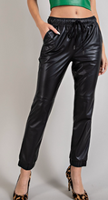 Load image into Gallery viewer, Farrah Faux Leather Joggers (Curvy)