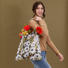 Load image into Gallery viewer, ANEMONE POPPY blu Bag Reusable Shopper Tote