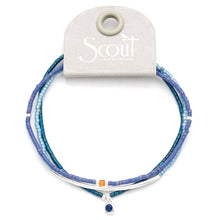 Load image into Gallery viewer, Tonal Chromacolor Miyuki Bracelet Trio - Cobalt/Silver