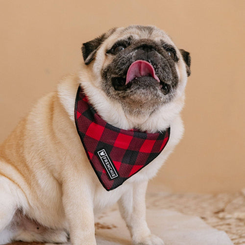 Dog Cooling Bandana - Red and Black Plaid