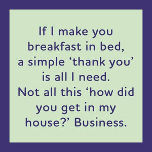 COASTER: Breakfast In Bed
