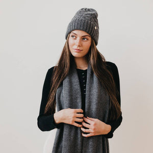 Satin Lined Cashmere Beanie: Olive