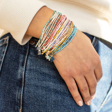 Load image into Gallery viewer, Chromacolor Miyuki Bracelet Trio - Blush Multi/Silver