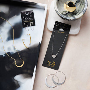 Refined Necklace Collection - Half Moon/Silver