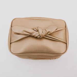 Holiday Gold Madelyn Bow Makeup Bag