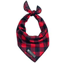 Load image into Gallery viewer, Dog Cooling Bandana - Red and Black Plaid