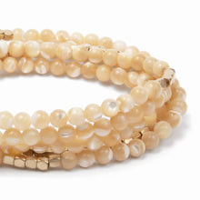 Load image into Gallery viewer, Stone Wrap: Mother of Pearl/Gold - Stone of Prosperity