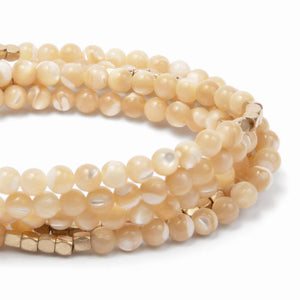 Stone Wrap: Mother of Pearl/Gold - Stone of Prosperity