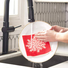 Load image into Gallery viewer, CANDY CANES blu Cloths Reusable Sponge-Cloth, Set of 2