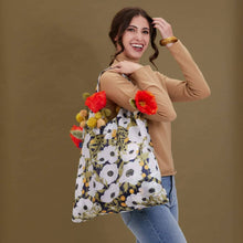 Load image into Gallery viewer, ANEMONE POPPY blu Bag Reusable Shopper Tote