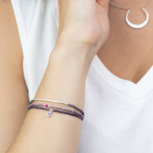 Load image into Gallery viewer, Tonal Chromacolor Miyuki Bracelet Trio - Purple/Silver