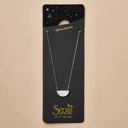 Refined Necklace Collection - Half Moon/Silver