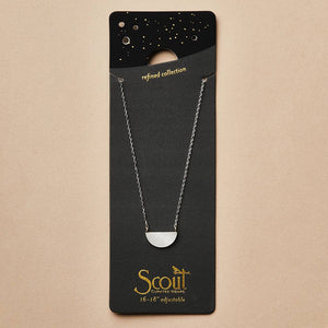 Refined Necklace Collection - Half Moon/Silver