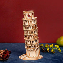 Load image into Gallery viewer, 3D Laser Cut Wooden Puzzle: Leaning Tower of Pisa