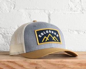 Colorado Mountains Trucker: Birch/Cream