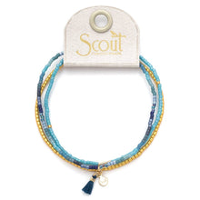 Load image into Gallery viewer, Chromacolor Miyuki Bracelet Trio - Cobalt Multi/Gold