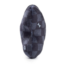 Load image into Gallery viewer, Black Checker Chewy Vuitton Bone Squeaker Dog Toy: Large