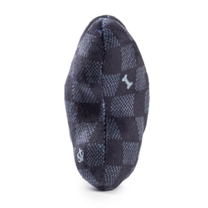 Black Checker Chewy Vuitton Bone Squeaker Dog Toy: Large