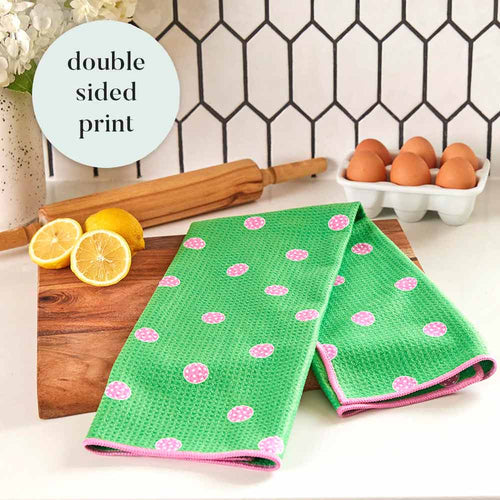 Pink Pickleballs  Tea Towel