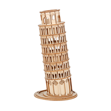 Load image into Gallery viewer, 3D Laser Cut Wooden Puzzle: Leaning Tower of Pisa