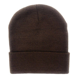 The Park Wholesale - Beanies Caps Toboggan Cuffed Soft Knit in Bulk Multi-Color Plain Blank Wholesale: Khaki