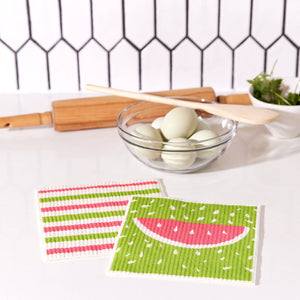 WATERMELON blu Cloths, set of 2