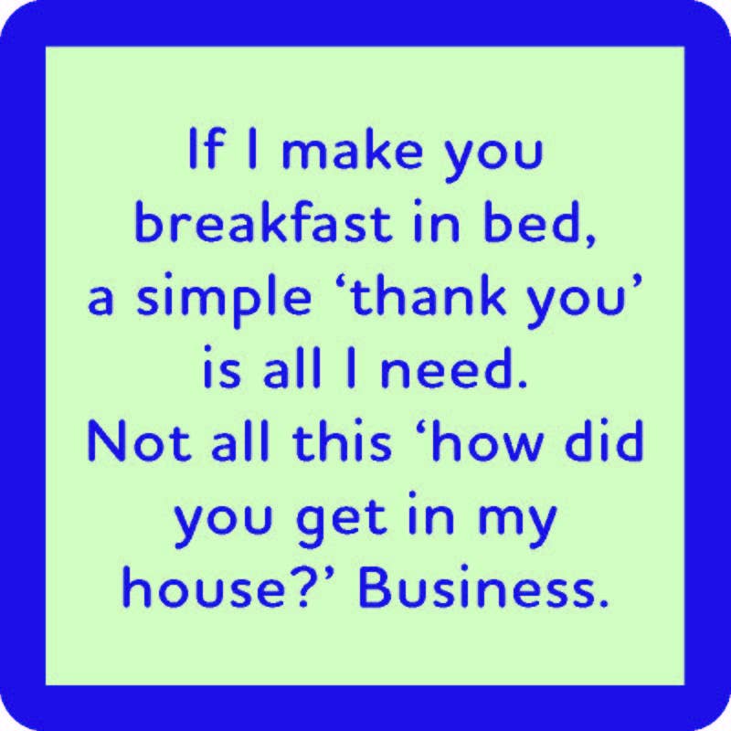 COASTER: Breakfast In Bed