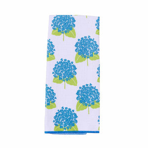 HYDRANGEA BLUE blu Kitchen Tea Towel