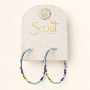 Chromacolor Miyuki Small Hoop - Cobalt Multi/Gold