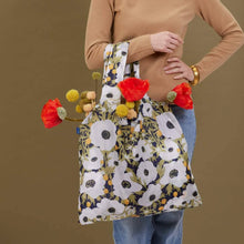 Load image into Gallery viewer, ANEMONE POPPY blu Bag Reusable Shopper Tote