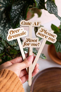 Funny Wooden Plant Markers: Just Trying To Survive