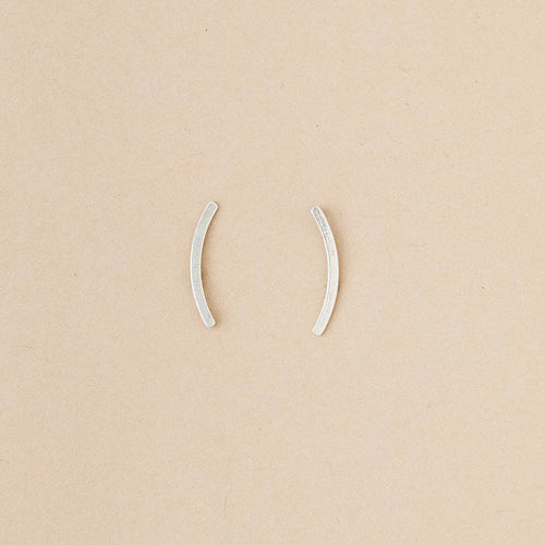 Refined Earring Collection - Comet Curve/Sterling Silver