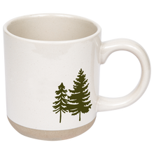 Load image into Gallery viewer, Green Trees Stoneware Coffee Mug