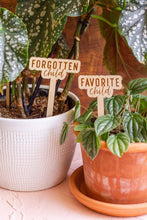 Load image into Gallery viewer, Funny Script Wooden Plant Markers: Love Grows Here