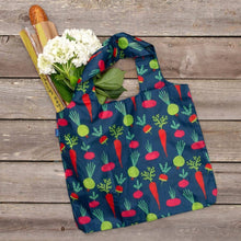 Load image into Gallery viewer, ROOT VEGGIES blu Bag Reusable Shopper Tote
