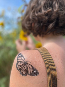 NatureTats - Monarch Butterfly Temporary Tattoo: 1-Pack