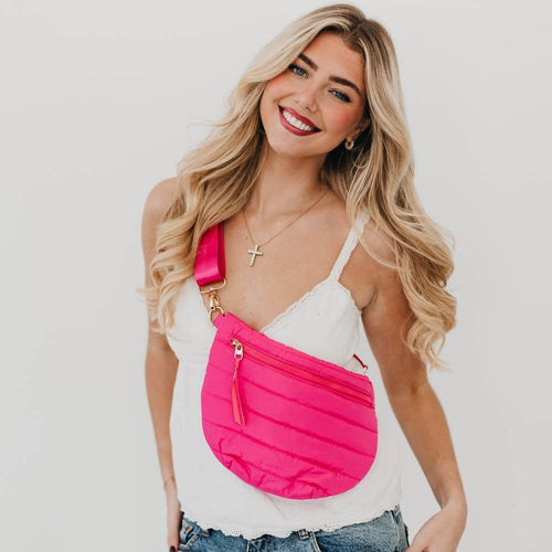 Jolie Puffer Belt Bag Fuchsia