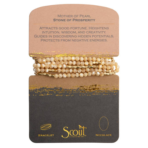 Stone Wrap: Mother of Pearl/Gold - Stone of Prosperity