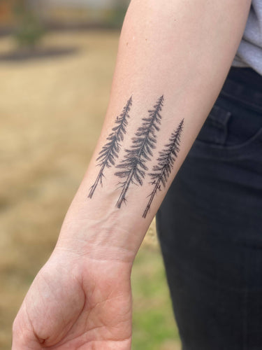 NatureTats - Pine Trees Temporary Tattoo: 1-Pack