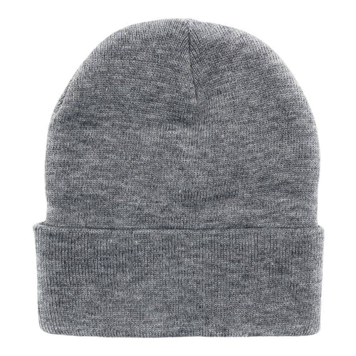 The Park Wholesale - Beanies Caps Toboggan Cuffed Soft Knit in Bulk Multi-Color Plain Blank Wholesale: Heather Grey