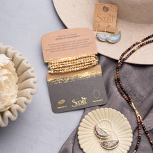Load image into Gallery viewer, Stone Wrap: Mother of Pearl/Gold - Stone of Prosperity
