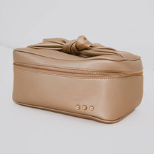 Load image into Gallery viewer, Holiday Gold Madelyn Bow Makeup Bag