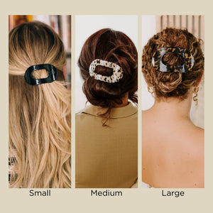 TELETIES - Round Flat Hair Clip | Medium | Tortoise