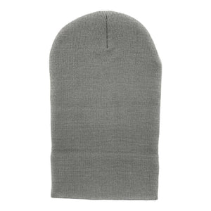 The Park Wholesale - Beanies Caps Toboggan Cuffed Soft Knit in Bulk Multi-Color Plain Blank Wholesale: Light Grey