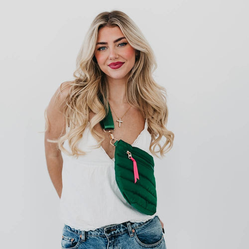 Jolie Puffer Belt Bag Emerald