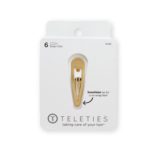 TELETIES - Snap Clip | Gold | 6 Count