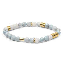 Load image into Gallery viewer, Intermix Stone Stacking Bracelet - Blue Howlite