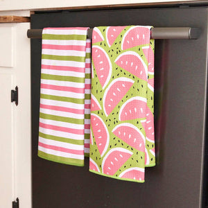 WATERMELON STRIPE blu Kitchen Tea Towel